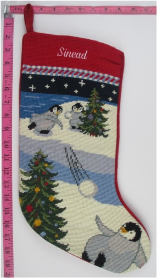 Winter Wonderland Needlepoint Stocking by LANDS END