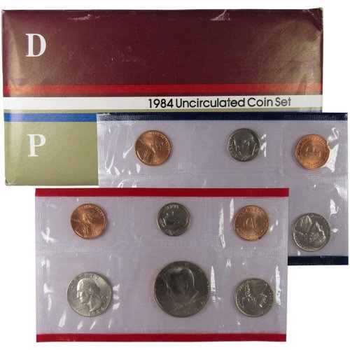 Uncirculated 1984 U.S. Mint Set in Original Government Packaging - A Collectible Piece of History