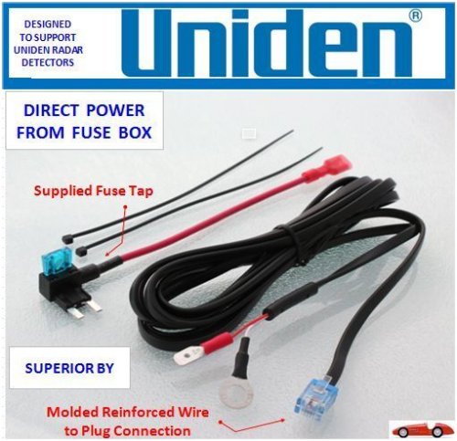 R8 Radar Detector Power Cord by UNIDEN