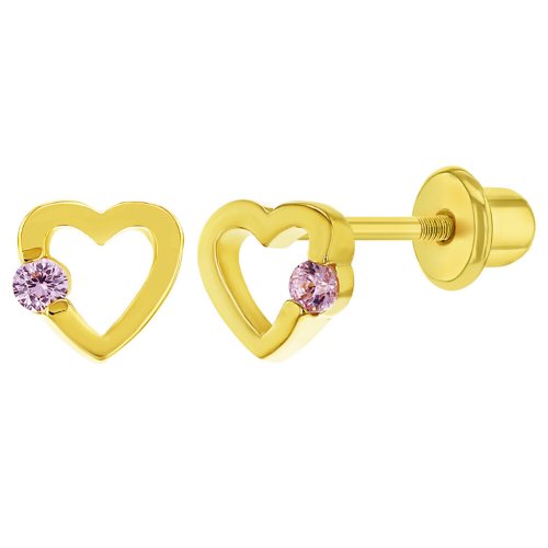 Pink Heart Sparkle Earrings