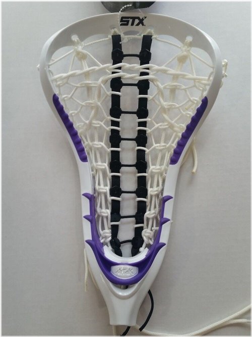 Purple and White Strung Lacrosse Head by STX Women's AtTaK