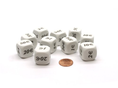 Golden Currency Dice Set