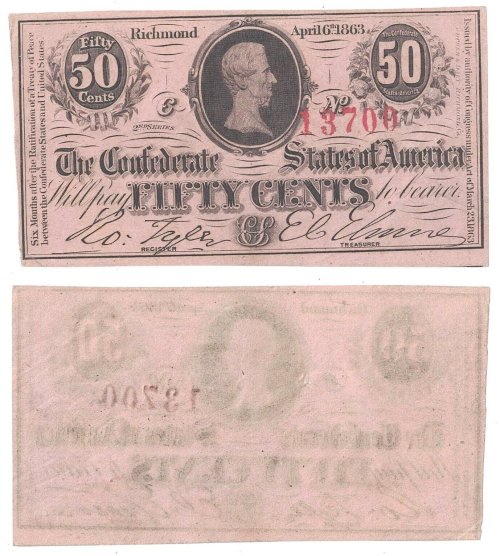 Civil War Era Half Dollar Note