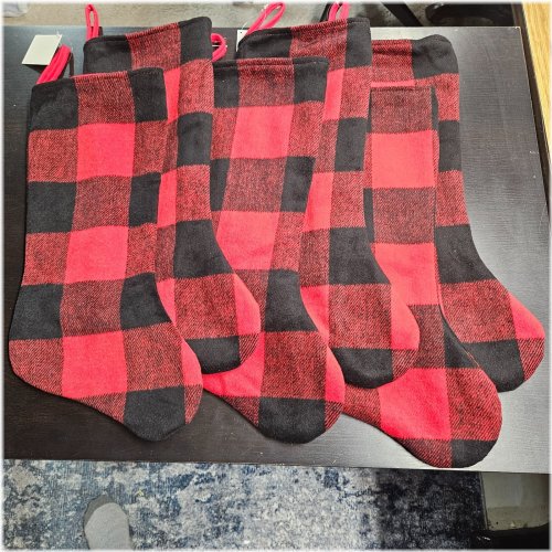 Festive Plaid Stocking Set