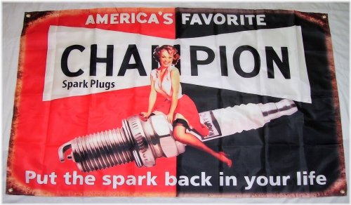 Vintage Auto Parts Flag Banner