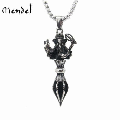 Thai Elephant Protection Pendant Necklace for Men by MENDEL