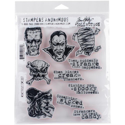 Spooky Creatures Rubber Cling Stamp Set
