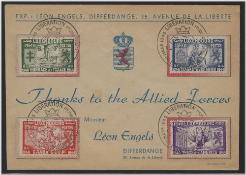 Differdange Commemorative Set - 1945 Issue