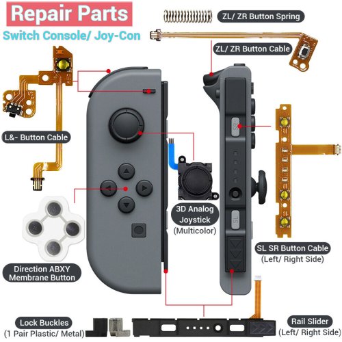 Joy-Con Revive Kit: Replacement Button Flex Cable Ribbon for Nintendo Switch Console