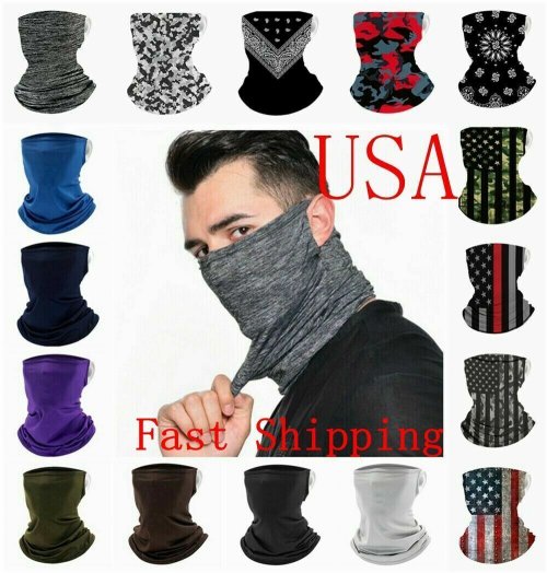 Breathable Bandana Gaiter Cover with Ear Loops