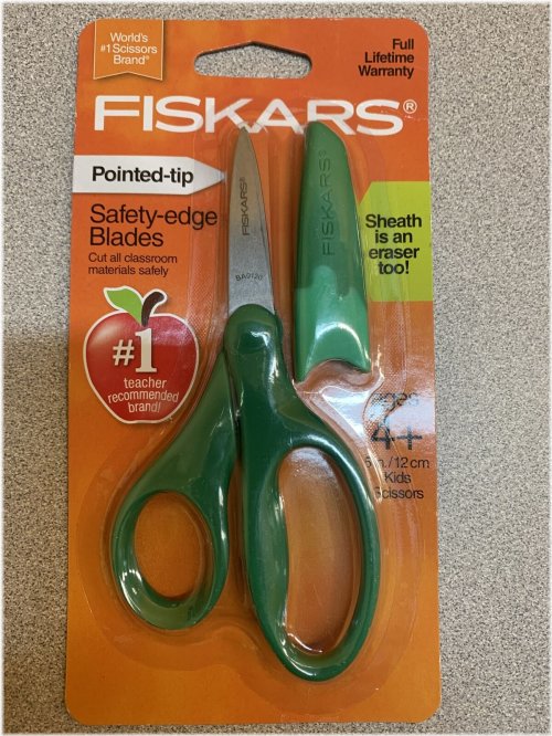 Green Edge Scissors Set with Sheath and Eraser