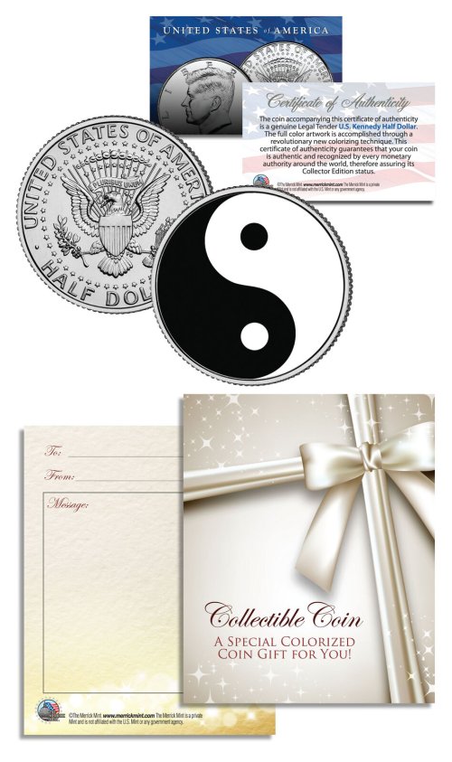 Yin Yang JFK Half Dollar Keepsake