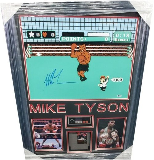 Tyson's Punch-Out Framed Memorabilia