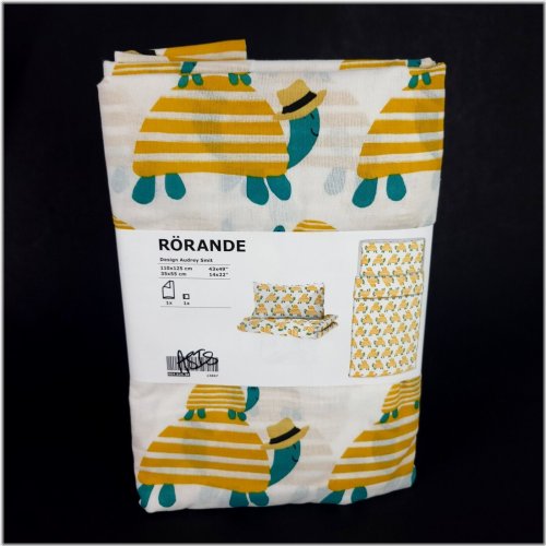 Turtle Yellow RÖRANDE Duvet Cover Set