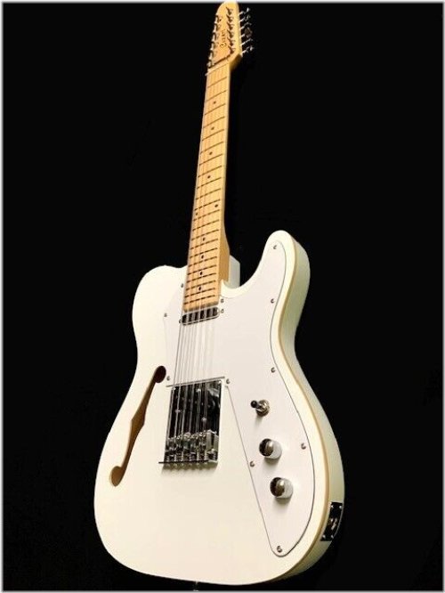 Black Dual-Neck Electric Slide Guitar