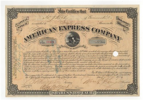 American Express Co. Historical Document