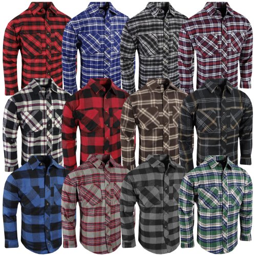 Rustic Comfort Plaid Button-Up with Double Chest Pockets