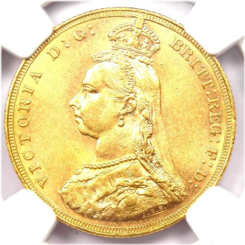 Victorian Jubilee Gold Sovereign Coin (1887-M)