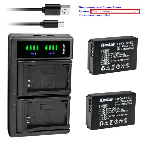 Kastar USB Charger for Canon LP-E12 Battery