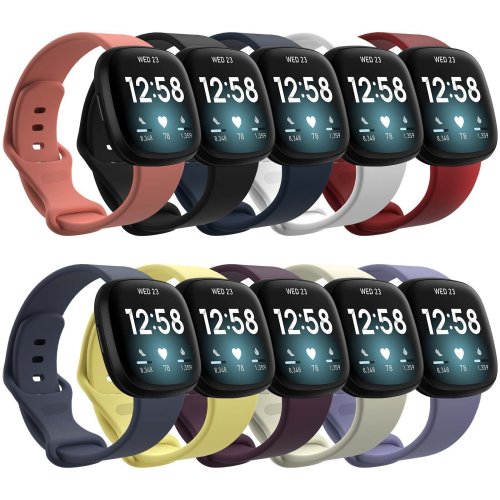 Sporty Silicone Watch Band for Fitbit Versa 4/3/Sense