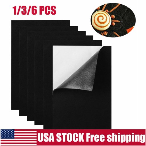 CraftMate Adhesive Velvet Sheets - High-Quality Multipurpose Black Fabric