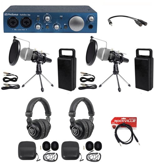 DuoPod Recording Bundle with AudioBox iTwo, Microphones, and Headphones