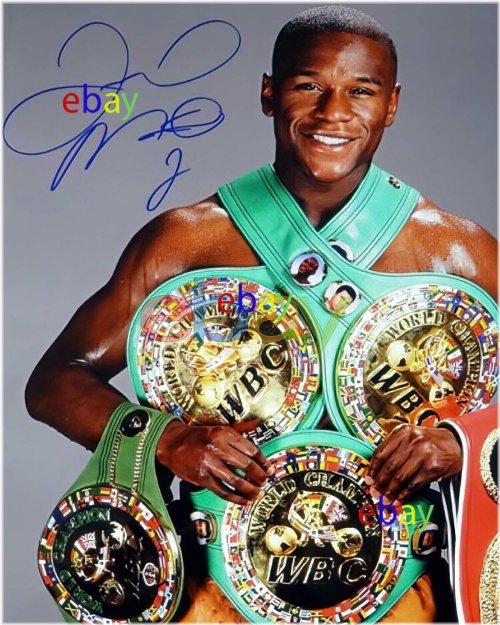 Mayweather's Autographed 8x10 Sports Photo Replica