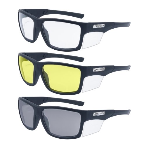 Jorestech Black Frame Safety Glasses with Side Shields (Z87+ LS-561)