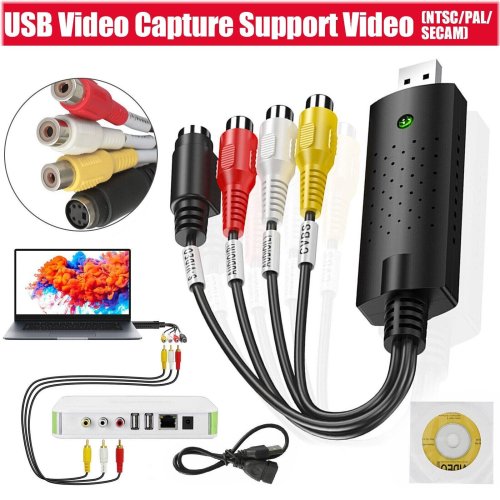 DigitalizeMate USB 2.0 AV Capture Card - Convert VHS/VCR to DVD and Digital Format