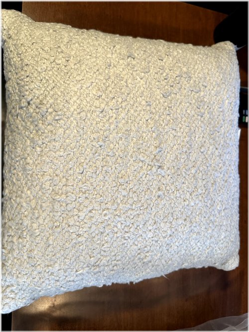 Taupe Woven Cotton Square Pillow