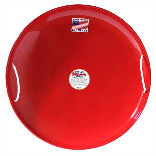 Red Steel Snow Disc Saucer for Winter Thrills