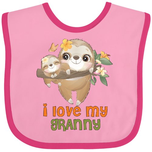 Sloth Love Baby Bib