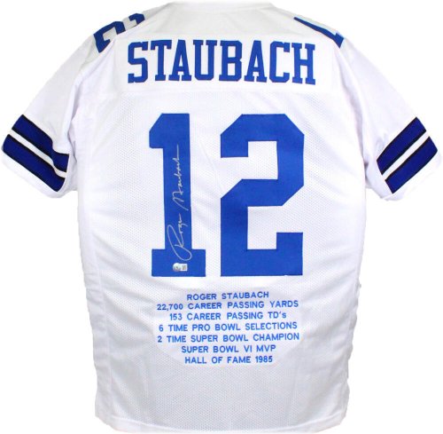 Staubach's Signed Pro-Style White NFL Jersey