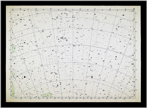 Phoenix Fornax Nebula Sky Chart