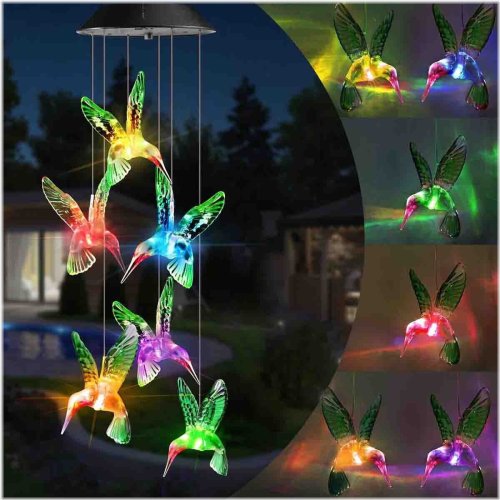 Glowing Hummingbird Harmony Chimes