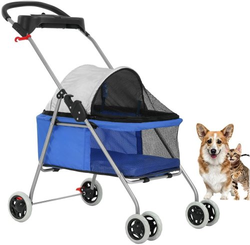 Rover Ride: Portable and Waterproof Pet Stroller with 4 Wheels