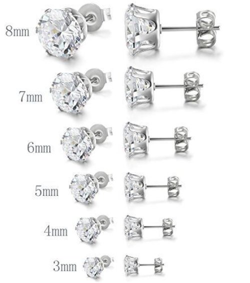 Sparkling Steel Studs