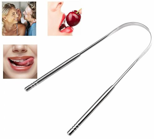 FreshBreath Scraper: Stainless Steel Tongue Cleaning Tool for Oral Hygiene