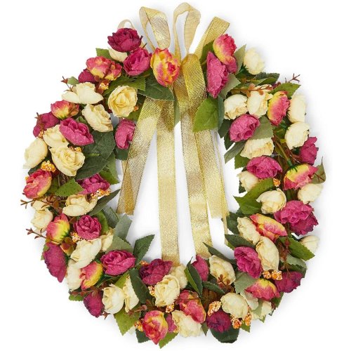 Rose Ribbon Wreath: A Charming Valentine's Day Door Decoration