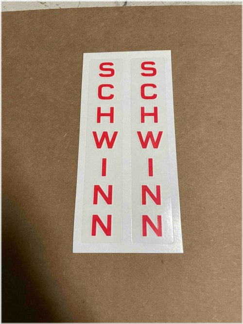 Schwinn Vertical Fork Decal Set