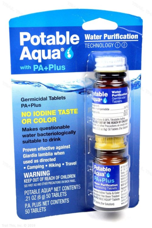 Iodine Plus Water Purification Tablets