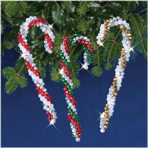 Festive Crystal Candy Cane Ornament Kit