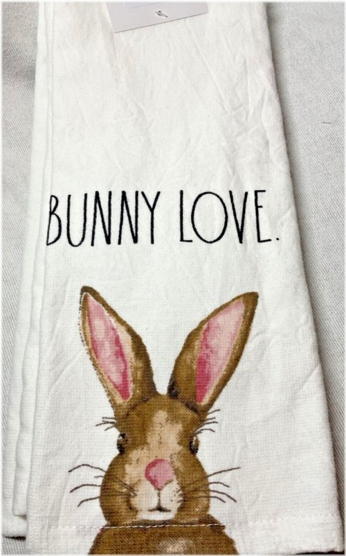 Bunny Love Brown Cotton Towels
