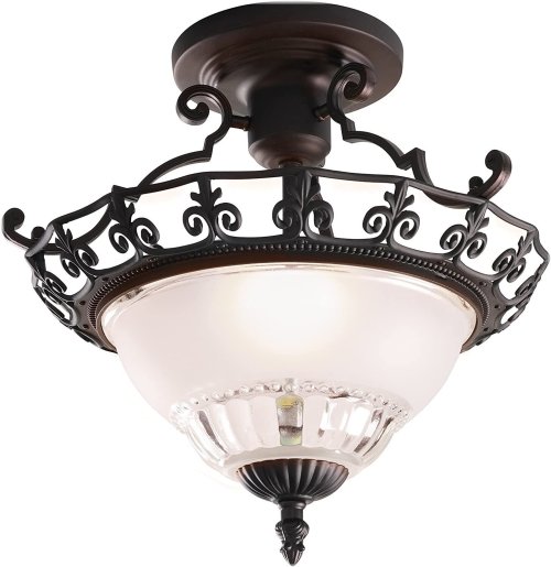 Regal Fleur De Lis Flush Mount Ceiling Light