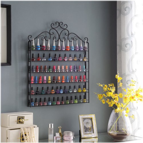 Tiered Metal Nail Polish Organizer - Holds Up to 120 Bottles