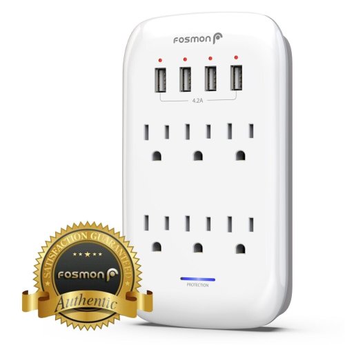 PowerHub Plus: Multi-Outlet Surge Protector with USB Charging Ports