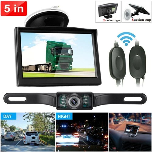 Night Vision Wireless Rear View Camera and Monitor System for Cars