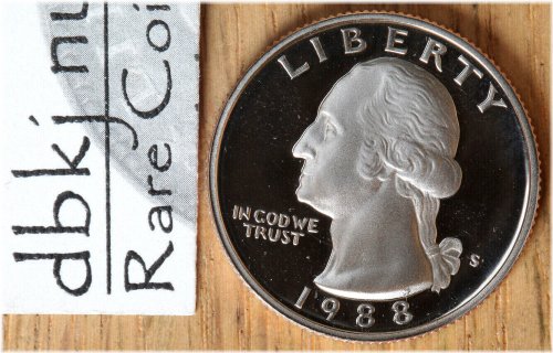 1988 S Gem Cameo Proof Quarter