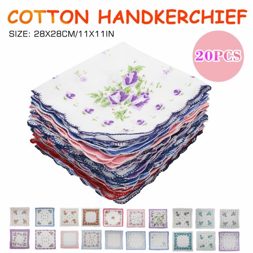 Floral Cotton Handkerchief Set for Women