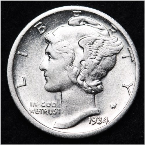 1934-D Mercury Silver Dime